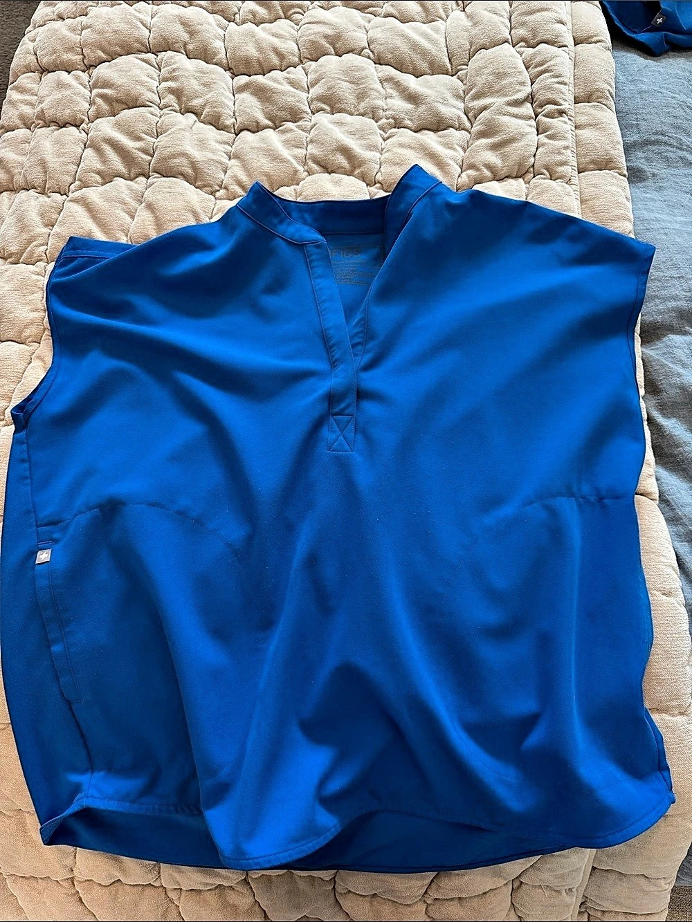 FIGS Rafaela Oversized Scrub Top Royal Blue